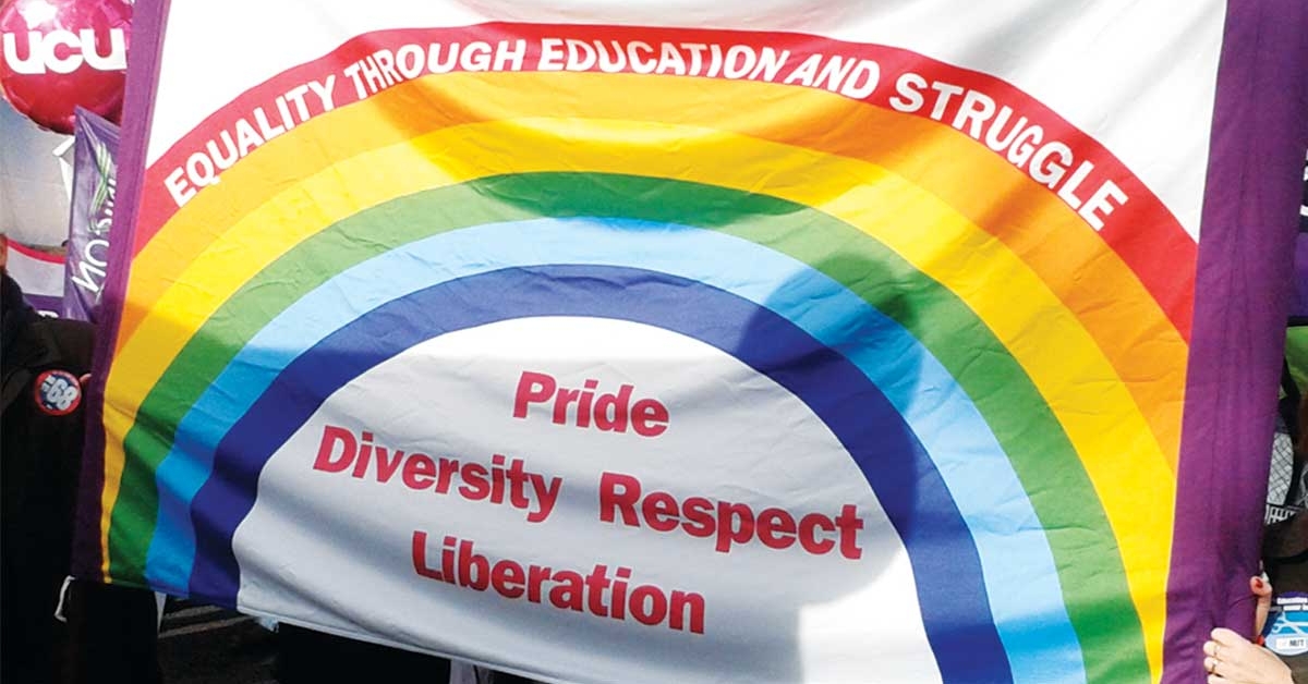 Photo of ʵ's equality banner
